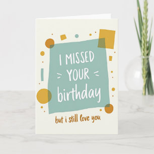 Carte d'anniversaire retardée Aqua