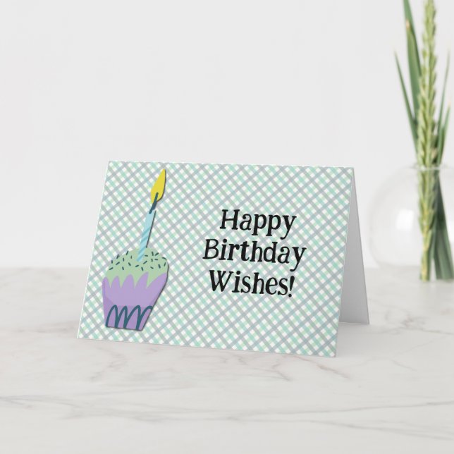 Carte d'anniversaire Retro Cupcake Art (Devant)