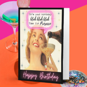 Carte d'anniversaire rétro drôle Meilleure amie-Sa