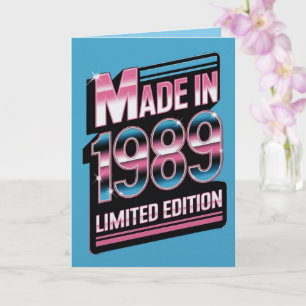 Carte d'anniversaire rétro édition limitée 1989
