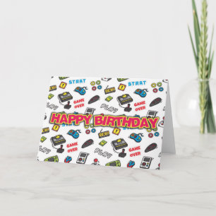 Carte d'anniversaire Rétro Gamer