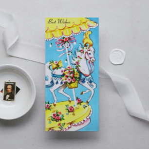 Carte d'anniversaire Retro Merry-Go-Round
