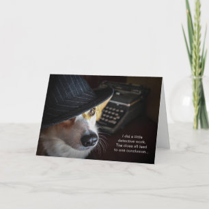 Carte d'anniversaire révélatrice de corgi