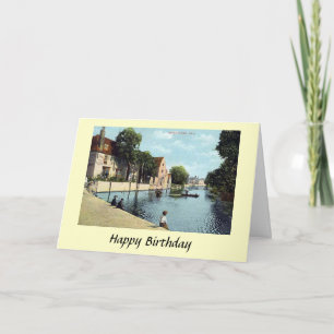 Carte d'anniversaire - Rivière Ouse à Ely, Cambrid