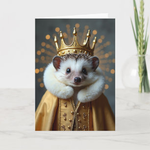 Carte d'anniversaire Robe dorée royale