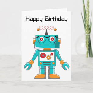 Carte d'anniversaire - Robo intelligent