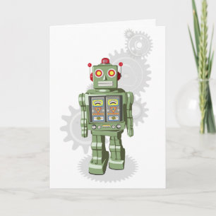 Carte d'anniversaire robotique