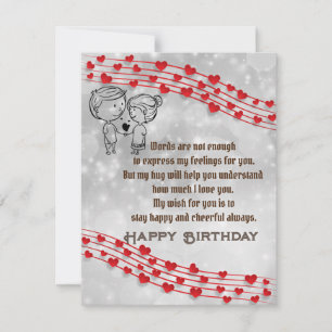 Carte d'anniversaire romantique