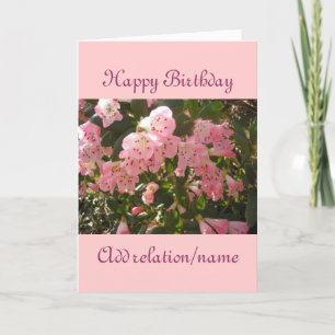 Carte d'anniversaire rose Azalea