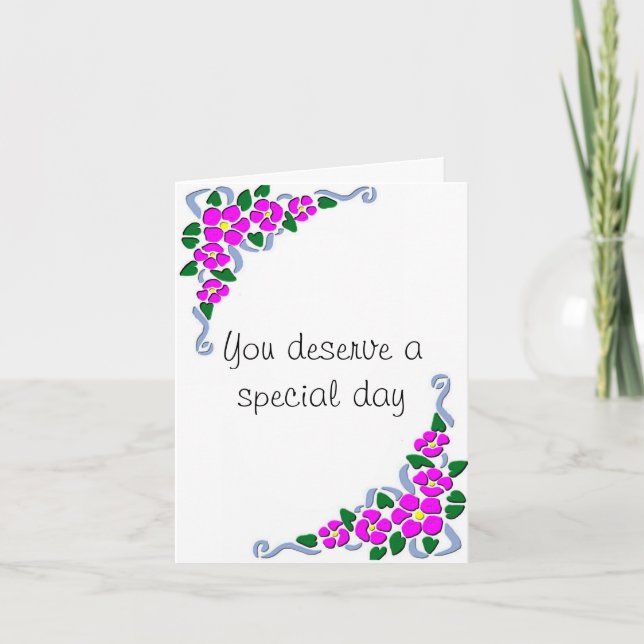 Carte d'anniversaire rose de Briar (Devant)