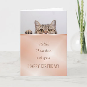 Carte d'Anniversaire Rose de chats mignons