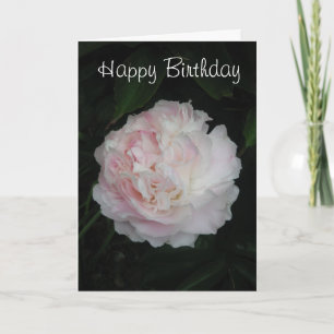 Carte d'anniversaire rose de pivoine
