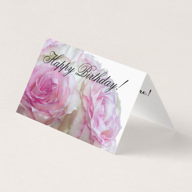 Carte d'anniversaire rose et blanc 3975 (Front)