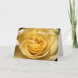 Carte d'anniversaire Rose Jaune