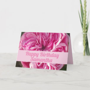 Carte d'Anniversaire rose Vintage Rose Rose