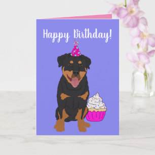 Carte d'anniversaire Rottweiler