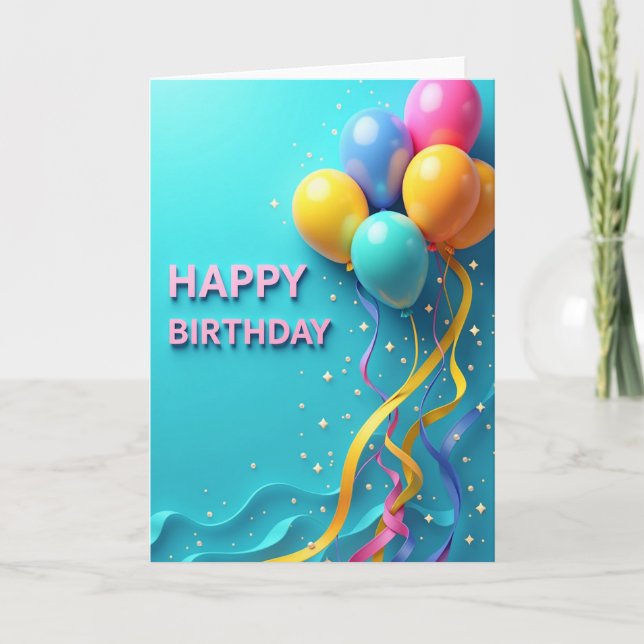 Carte d'anniversaire Ruban (Devant)