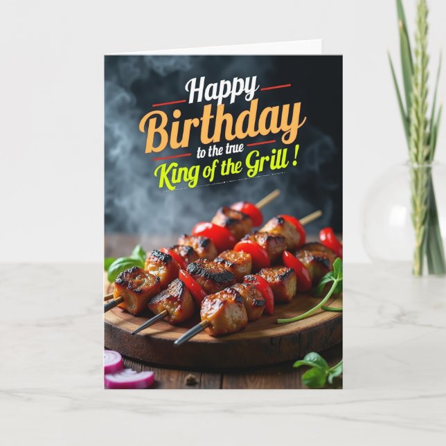 Carte d'anniversaire Rustic Grill (Devant)