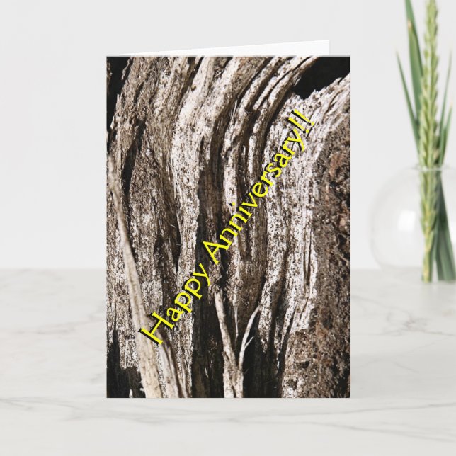 Carte d'anniversaire Rustic Woodgrain (Devant)