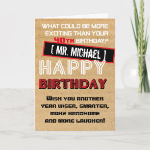 Carte d'anniversaire rustique pour l'homme