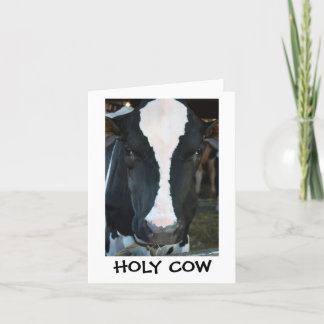 Carte d'anniversaire sainte de vache