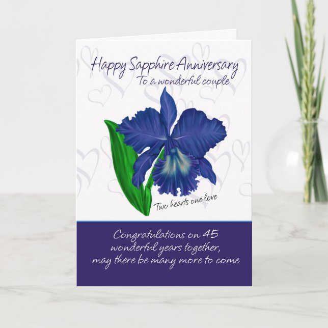 Carte d'anniversaire Sapphire - Carte d'anniversai (Devant)