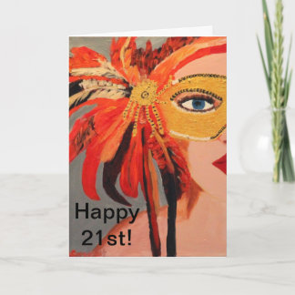 Carte d'anniversaire Sassy Lady "Happy 21st"
