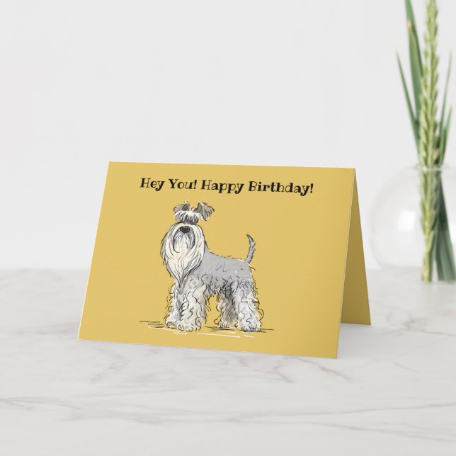 Carte d'anniversaire Schnauzer (Devant)