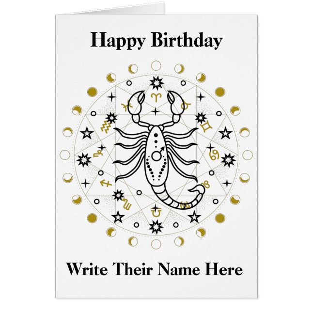 Carte d'anniversaire Scorpio Astrology 23-nov. (Devant)
