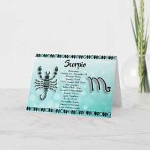 Carte d'anniversaire Scorpio heureuse