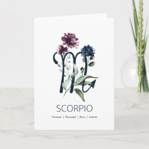 Carte d'anniversaire Scorpio Traits