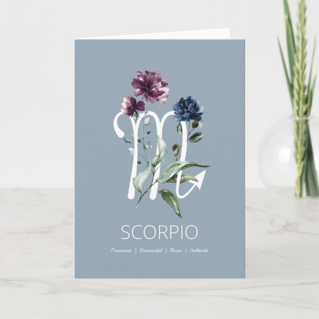 Carte d'anniversaire Scorpio Traits (Devant)