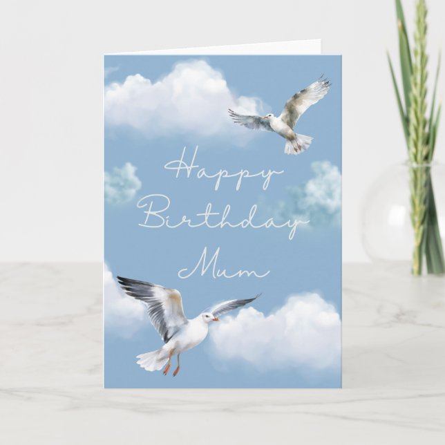Carte d'anniversaire Seagull pour maman (Devant)