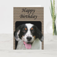 Carte d'anniversaire Setter anglais