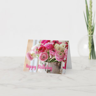 Carte d'anniversaire - Shabby Chic Bouquet