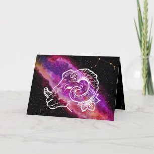 Carte d'anniversaire signe du zodiaque constellati