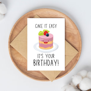 Carte d'anniversaire simple et amusante en rose