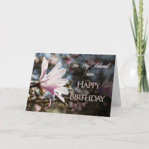 Carte d'anniversaire Soeur avec magnolia