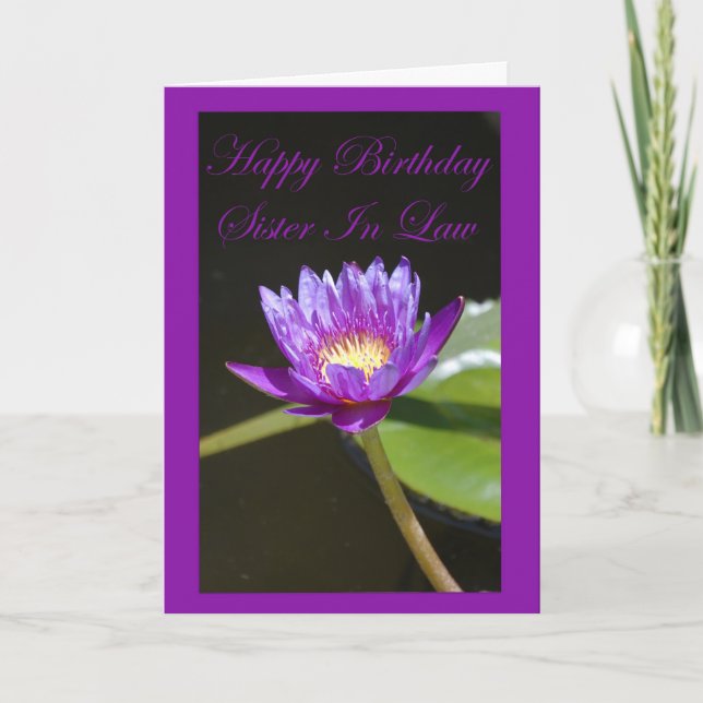 Carte d'anniversaire Soeur en droit (Devant)