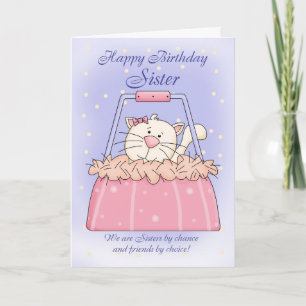 Carte d'anniversaire Soeur - jolie marionnette Por