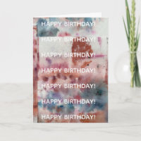 Carte d'anniversaire Soft Chaos