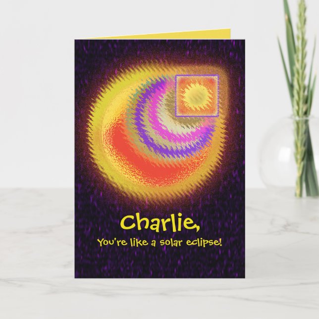 Carte d'anniversaire Solaire Eclipse (Devant)