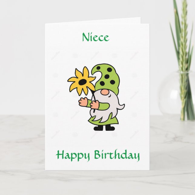 CARTE D'ANNIVERSAIRE SPÉCIALE *NIECE* (Devant)