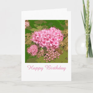 Carte d'anniversaire Spirea japonaise