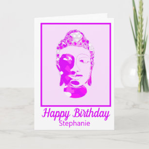 Carte d'anniversaire Spirituelle Rose & Blanc Symé