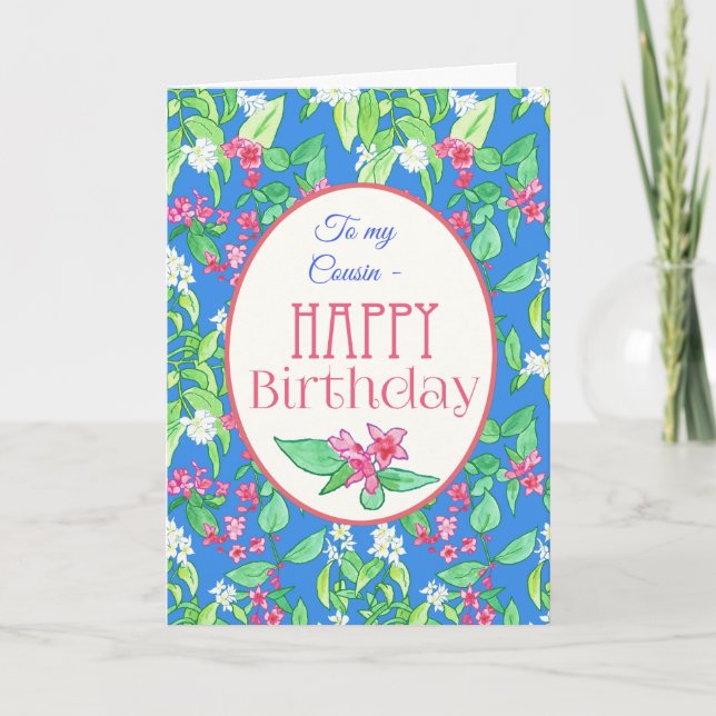 Carte d'anniversaire Spring Blossoms pour Cousin (Devant)