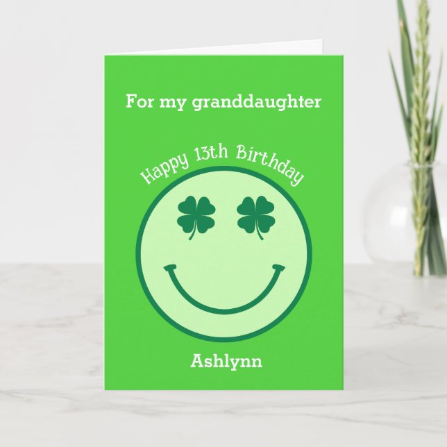 Carte d'anniversaire St.Patrick's Day Clover (Devant)