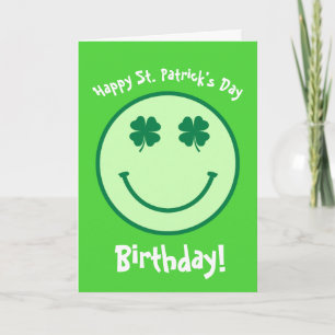 Carte d'anniversaire St.Patrick's Day Clover