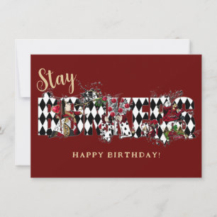 Carte d'anniversaire Stay Bonkers Alice in Wonderl