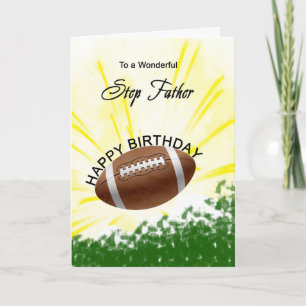 Carte d'anniversaire Step Father Football